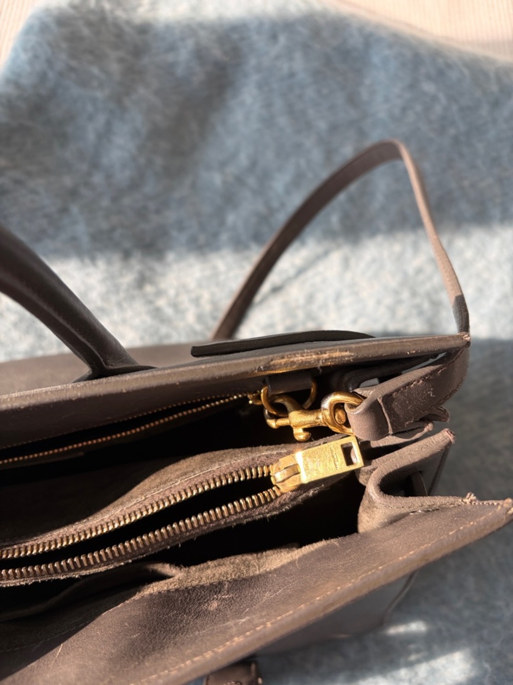 Saint Laurent Grey Leather Sac De Jour - Picture 6 of 13